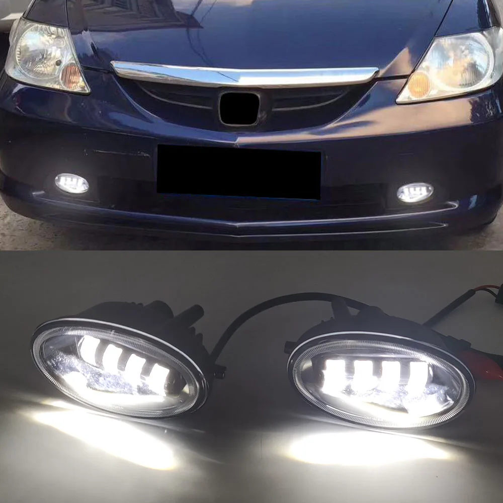 

1Set Car LED Fog Light For Honda JAZZ FIT 2012-2014 For CIVIC 2009-2015 For ACCORD 2008-2013 Fog lamp DRL Daytime Running Light