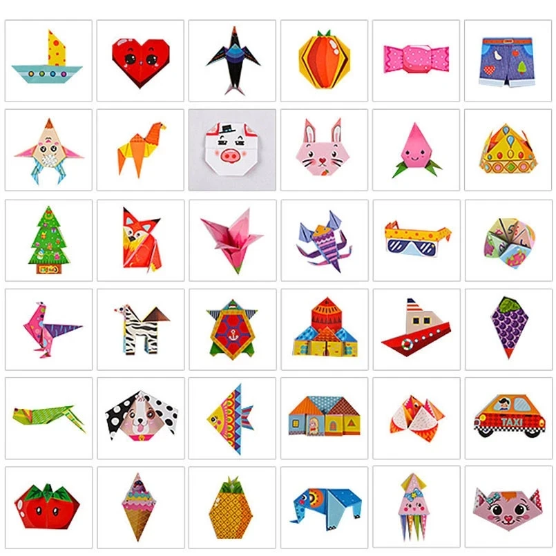 

152Pcs Cutting Book Carfts Cartoon Origami Paper Children Educational Handmade Toys Kingergarden DIY Craft Papers Children Gifts