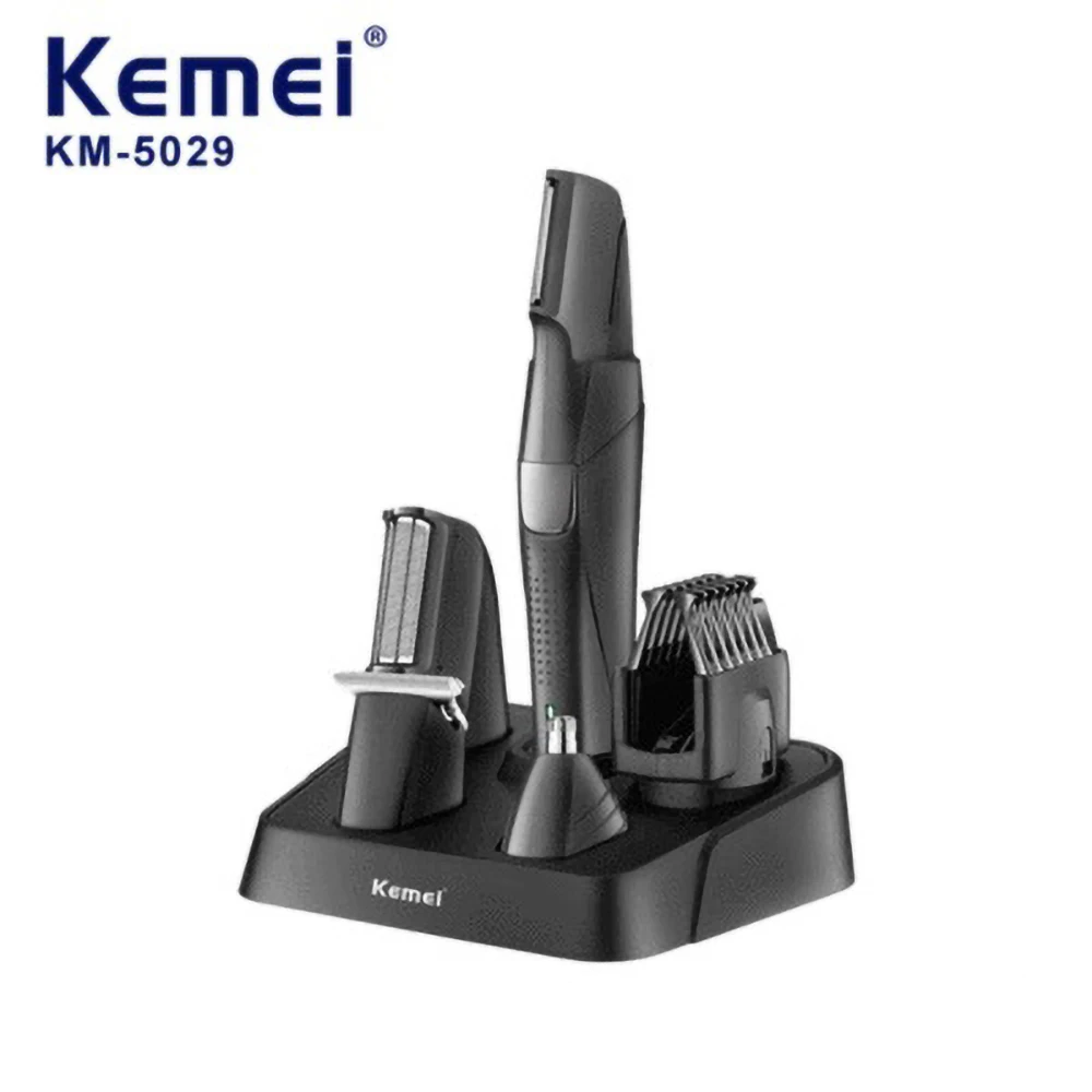 

Kemei 5029 All In One Multifunctional Hair Clipper Beard Shaver for Nose Eyebrow Hair Trimmer Men Grooming Kit IPX6 Waterproof
