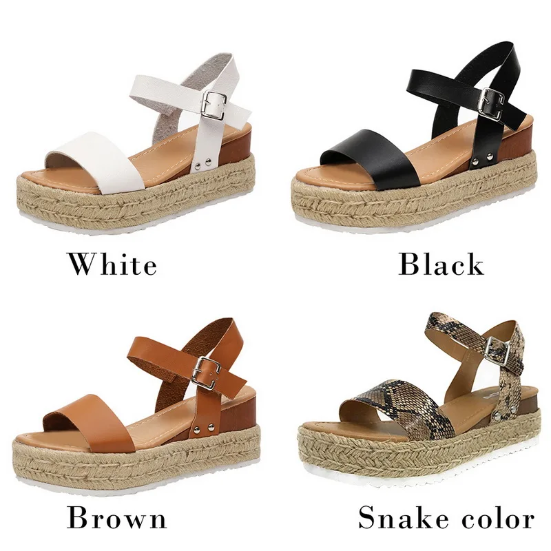 

Summer Fashion Women Sandals Platform Wedges Buckle Shoes High Heels Sandals Flop Chaussures Femme Platforms Sandals Girls