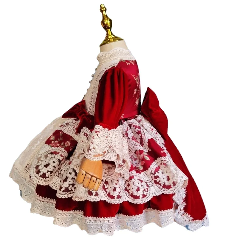 Рождественское женское платье испанской принцессы женская одежда нового года