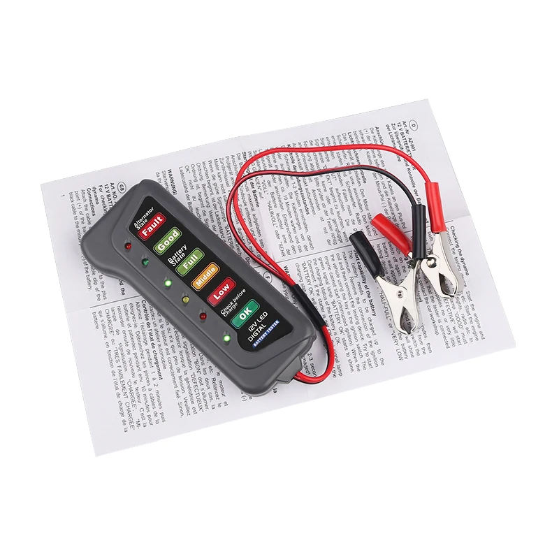 Цифровой анализатор автомобильного аккумулятора тестер переменного тока с 6