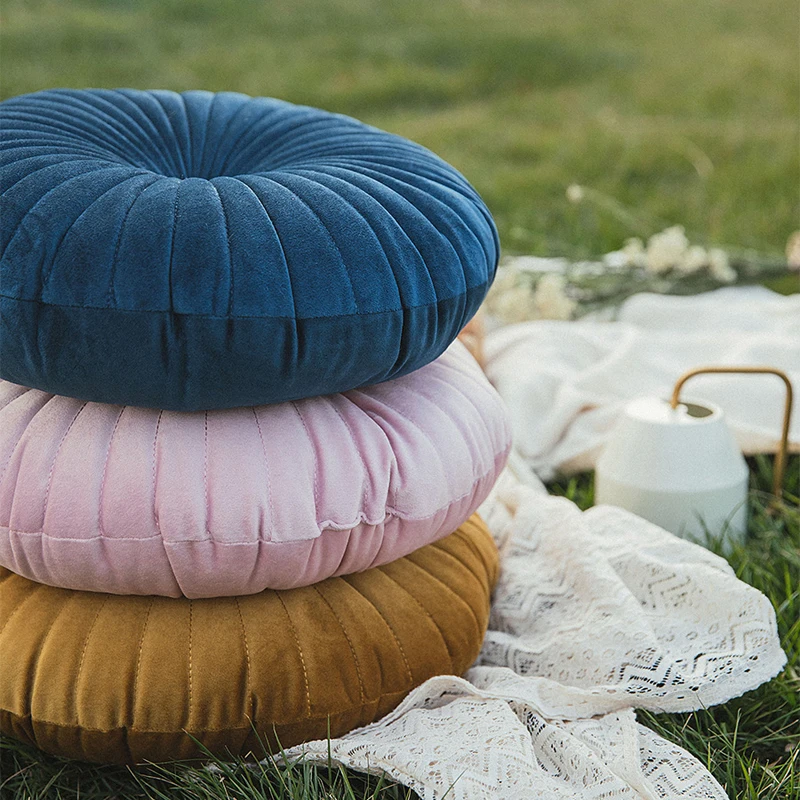 Бархатная подушка с изображением тыквы винтажная подставка для спинки милая