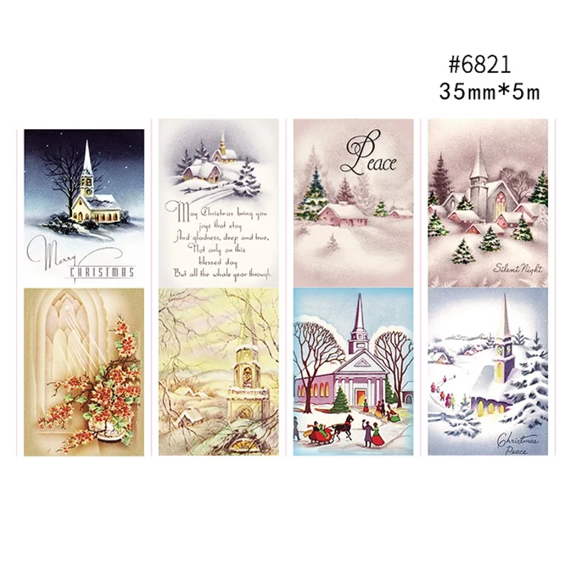 Рождественская серия лента Washi Праздничная олень Васи бумажная сделай сам для декорации Washi|Офисный скотч| |