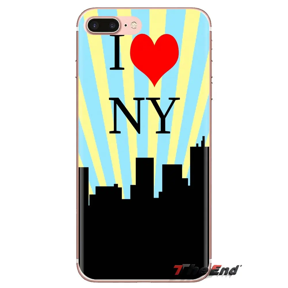 I Heart NY City New York Transparent Soft Shell Cases For iPod Touch Apple iPhone 4 4S 5 5S SE 5C 6 6S 7 8 X XR XS Plus MAX |