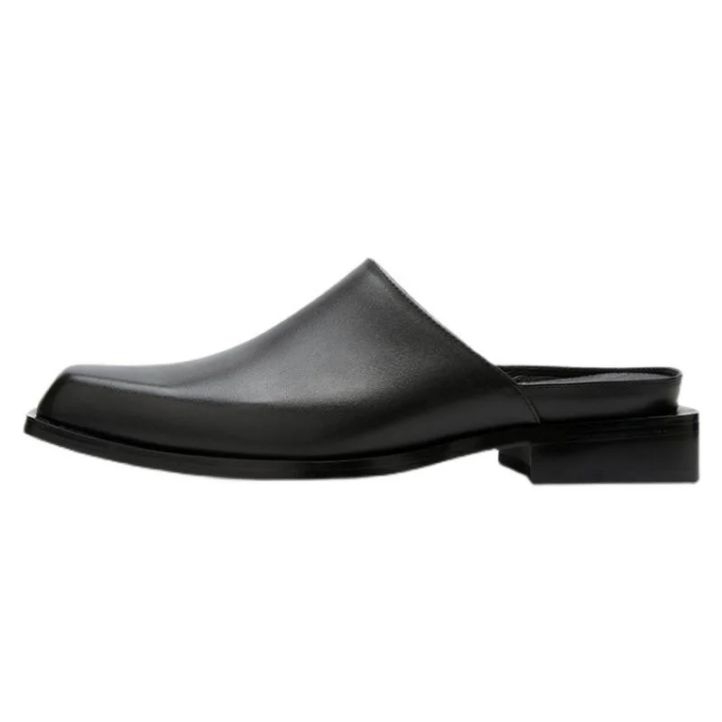 Летние Шлепанцы из натуральной кожи мужская обувь повседневная модная женская с