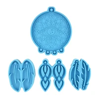 epoxy resin mold dream catcher resin mold dream catcher keychain mold silicone keychain pendant mold feather mold for diy crafts