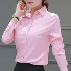 Модная женская блузка с длинным рукавом и отложным воротником, офисная блузка, рубашка, повседневные топы, большие размеры, blusas mujer de moda