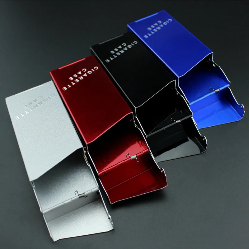 Удлиненные ультратонкие аксессуары для курения вмещает 20 сигарет алюминиевый