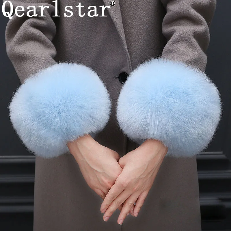 Qearlstar супер мягкие зимние женские наручные рукава с манжетами аксессуары из