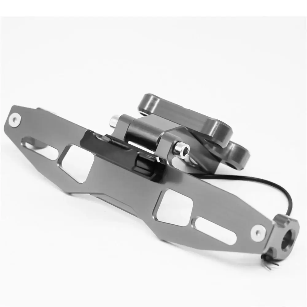 

Motorcycle License Plate Bracket CNC Aluminum Mount Frame With LED White Light for YAMAHA TFX150 MSLAZ150 15-17