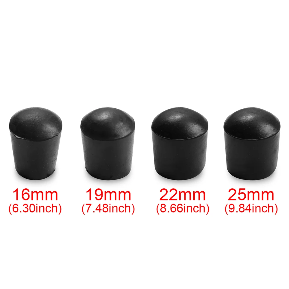 

4pcs Black Round Chair Leg Caps Silicone Rubber Furniture Feet Pads Non-Slip Covers Floor Protectors Non-slip Table Chair Mat Ca