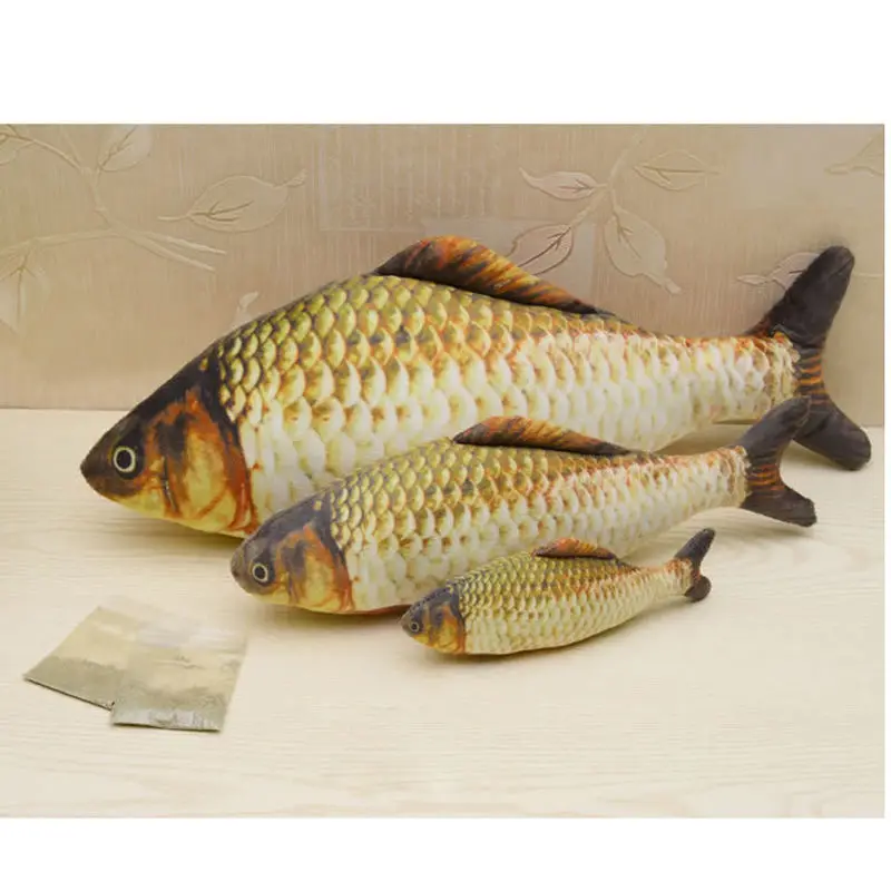 Новое поступление кошачья рыба Реалистичная плюшевая игрушка для кошек сом мята