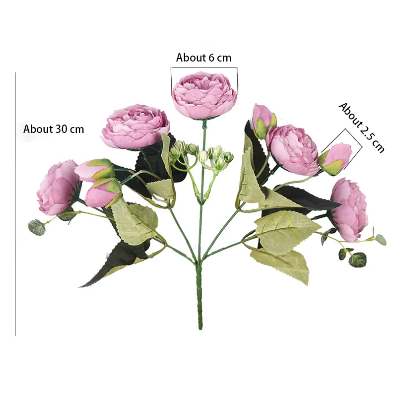 1 Шелковый Букет пионов семейные вечерние весенние украшения свадебные