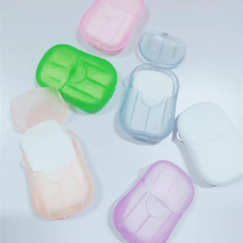 20 штук путешествия мыло Бумага мытье рук для ванной чистой Ароматические ломтик