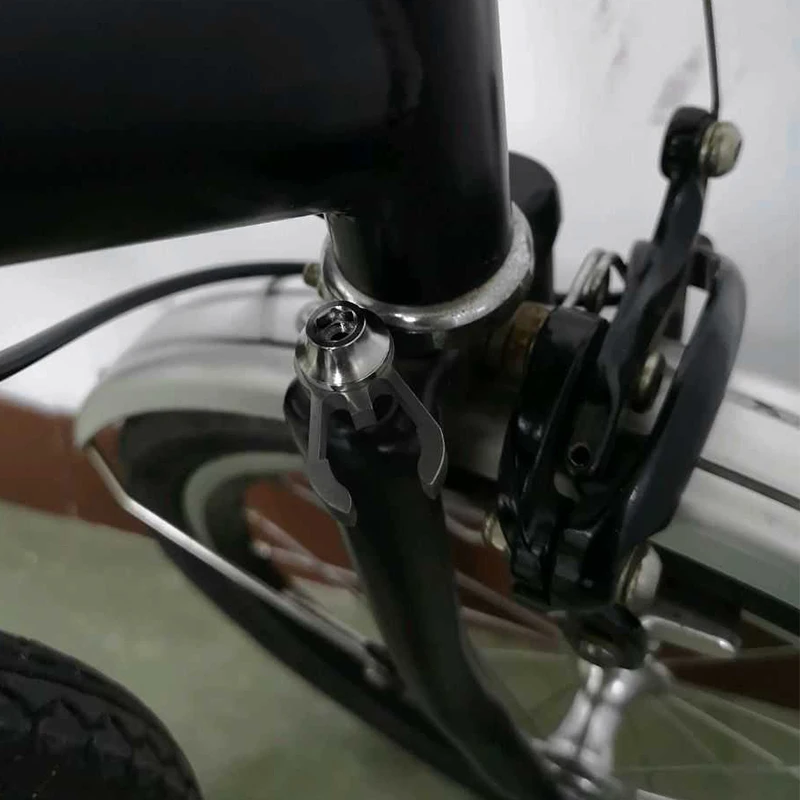 TWTOPSE титановый Ловец зажимные губки трубка крепежная Пряжка для Brompton складной велосипед голова трубка Передняя вилка для велосипеда руль
