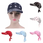 Женский мусульманский тюрбан, индийская шляпа, полотенце с цветочным принтом, хиджаб, защита от ультрафиолета, женская кепка с принтом, женские шляпы от солнца, бейсболка