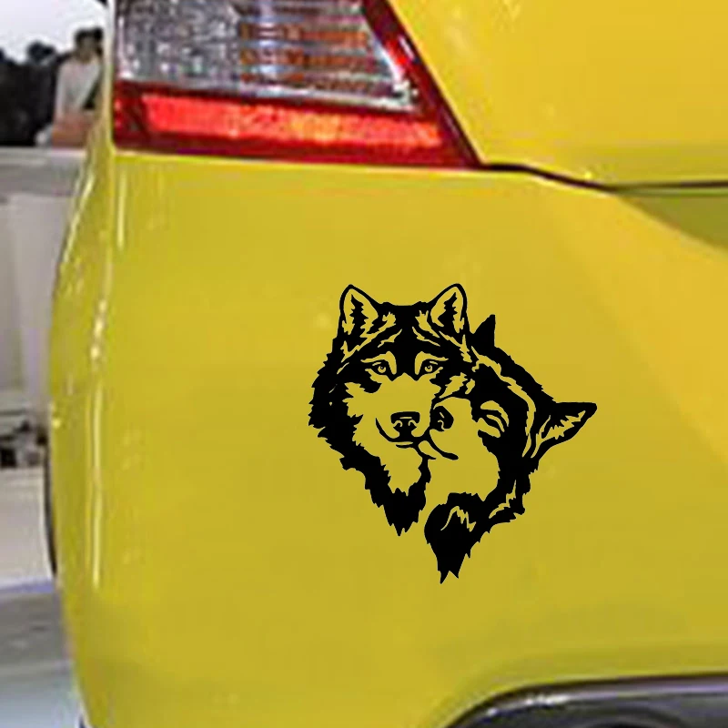 

17*16.4cm Warm And Romantic Wolf Car Sticker Funny Car Window Bumper Novelty JDM Drift Vinyl Decal Sticker
