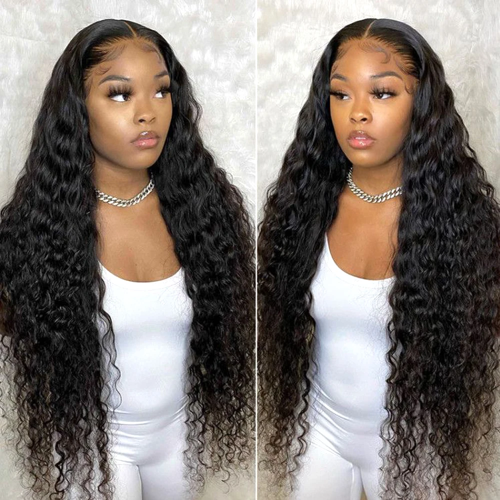 32 30 Inch Deep Wave 13x4 Lace Front Wig 4x4 Lace Closure Wigs For Black Women Transparent Lace Front Wig PrePlucked Hairline