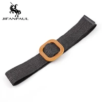 jeanpaul hot sale vintage boho braided waist belt summer solid belts for womenfemale belt round smooth buckle free shipping