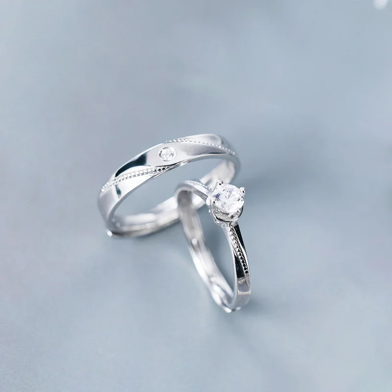 Парные кольца из стерлингового серебра 925 пробы для мужчин и женщин милые