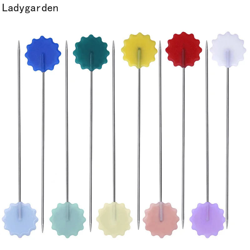 

600PCS 52MM Patchwork Needles Craft Flower Button Head Pin Embroidery Pins for DIY Quilting Tool Sewing Accessories