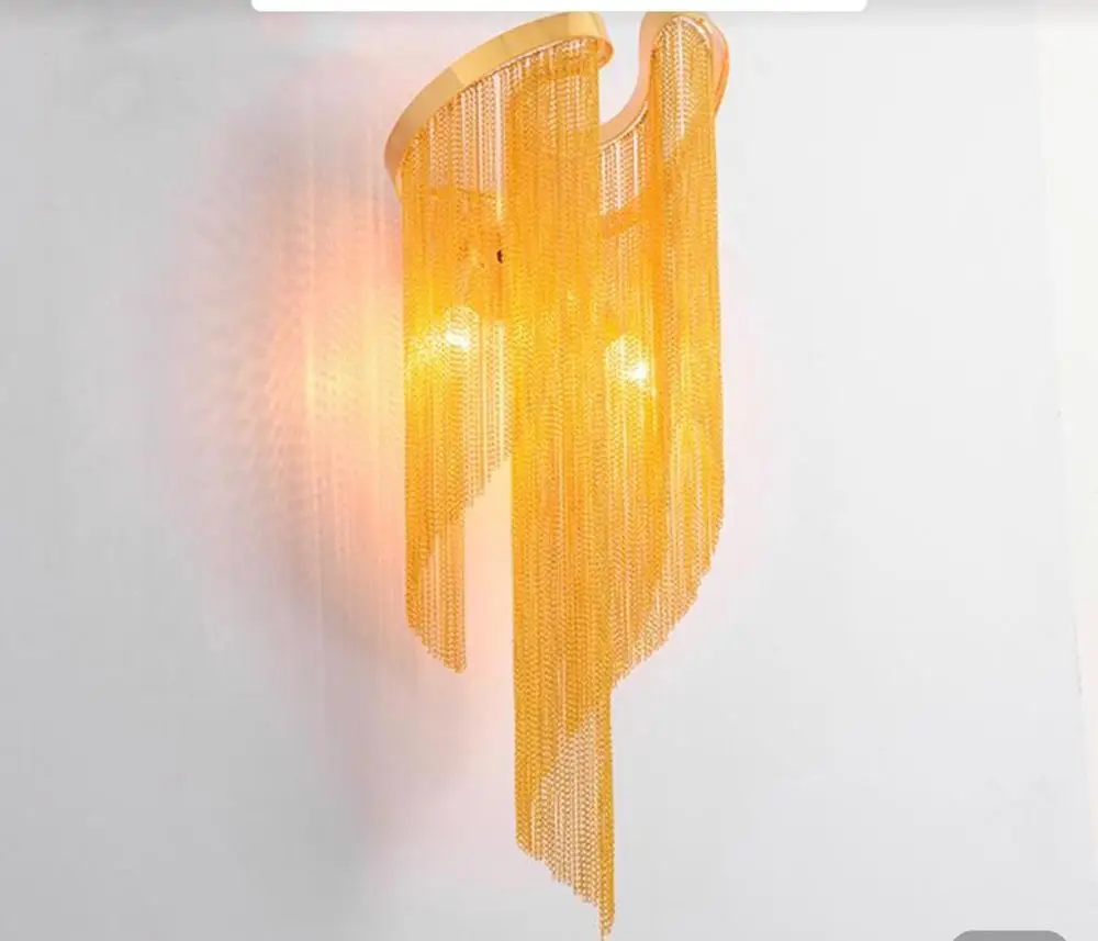 Атлантическая цепь светильник для настенного светильника Алюминий S золотая