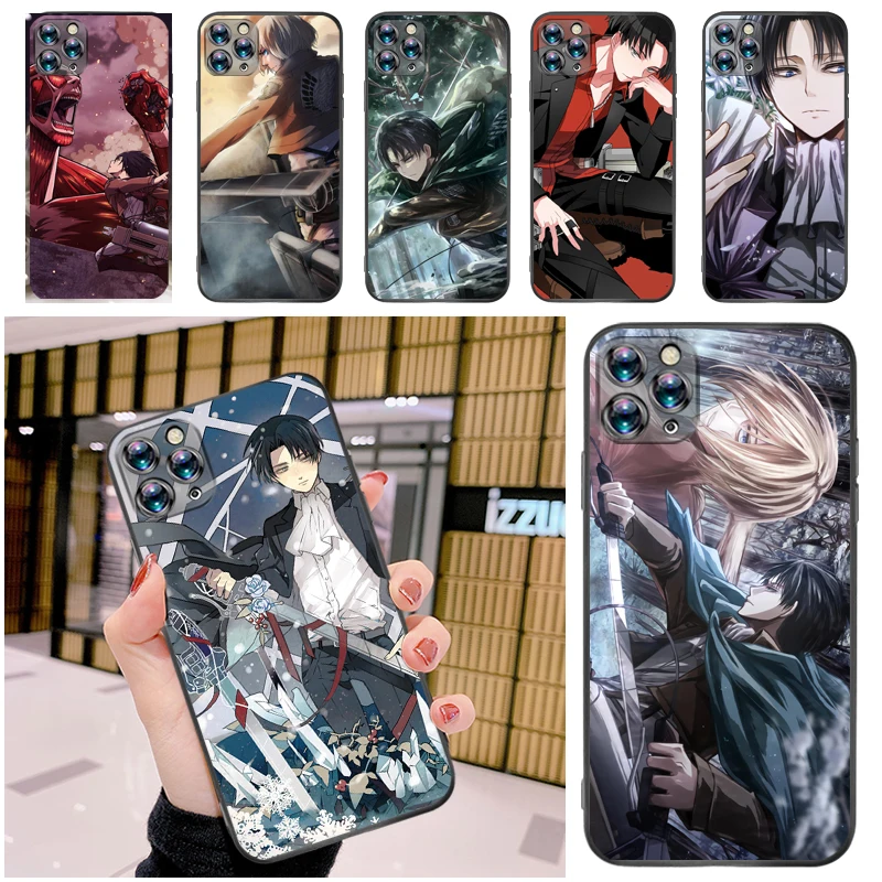 

Attack On Titan Mikasa Ackerman Eren Jager Armin Arlert Levi Phone Case For iPhone 12 Pro MAX Mini SE 2020 Back Cover Carcasa