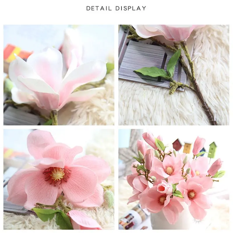 Искусственные цветы 37 см Орхидея магнолия шелковые свадебные украшения для дома