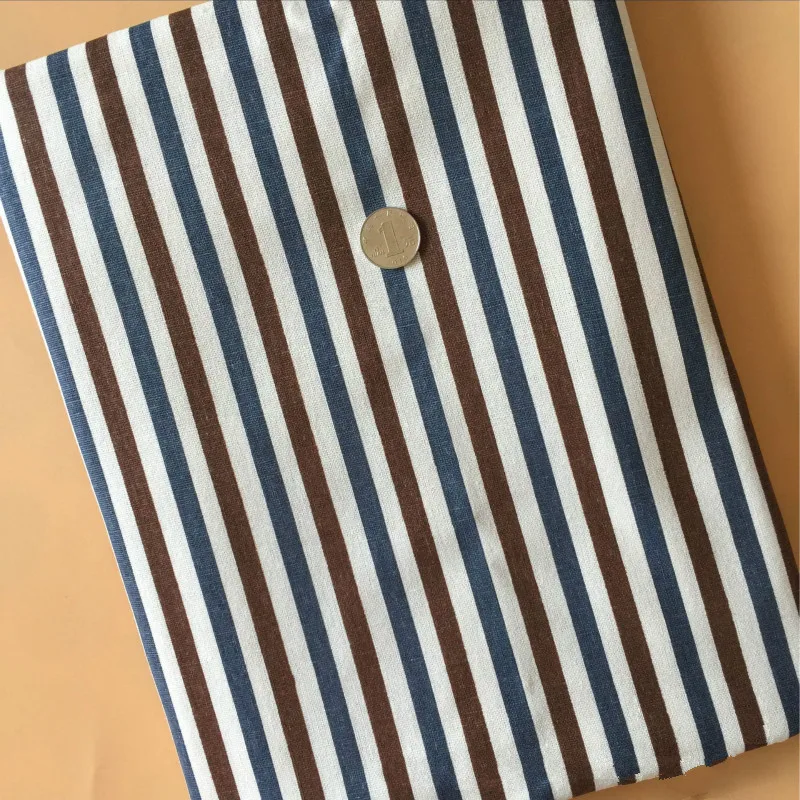 Льняная ткань с принтом в полоску сделай сам из хлопка и льна для шитья холст