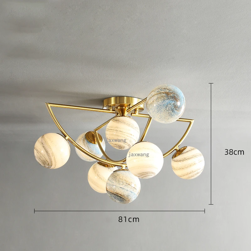 Light Luxury LED Glass Hanging Lamps Nordic Magic Bean Restaurant Chandeliers Modern Decor Living Room Chandelier Lighting | Освещение