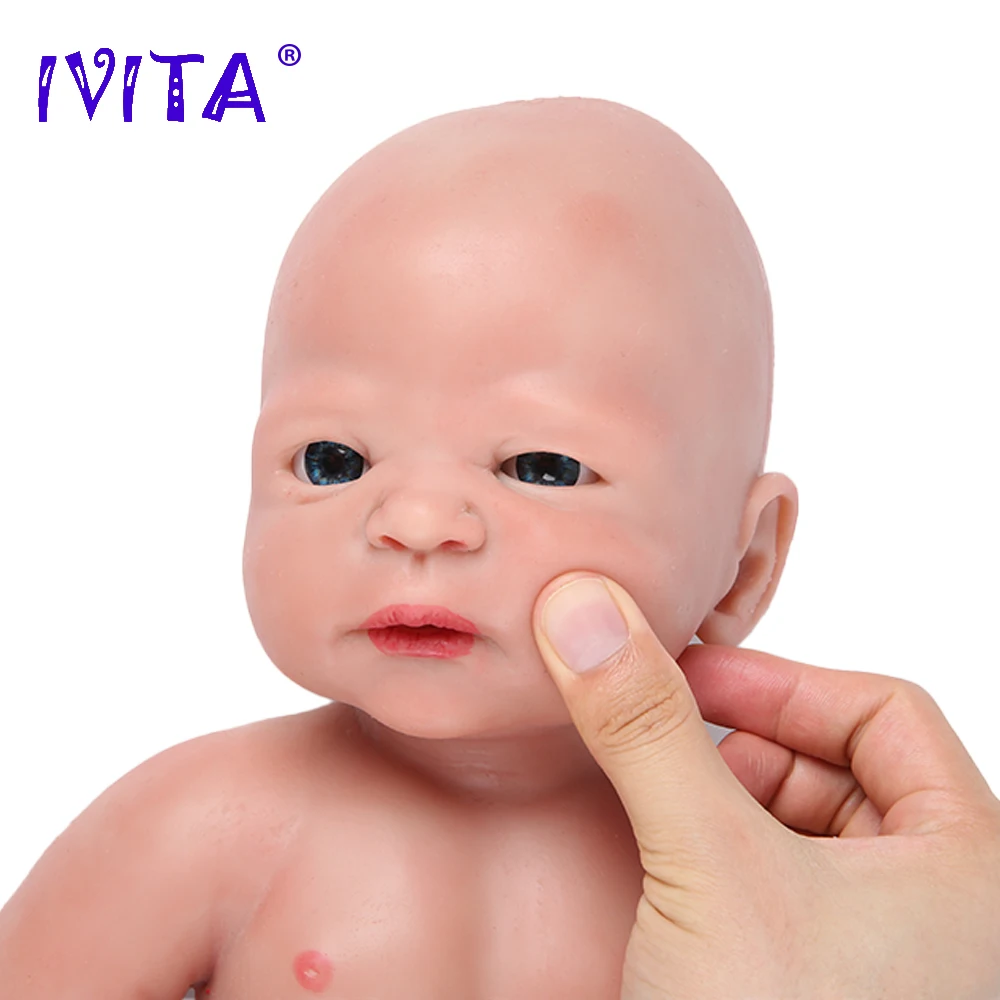 IVITA WB1511 56 см 5 кг силиконовые куклы для полного тела возрождения с открытым глазом