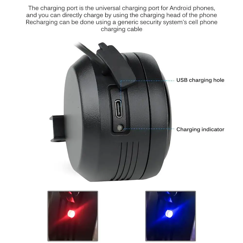 

125Db Loud Bicycle Electric Horn USB Charging Bike Alarm Bells with 2 Remote Control Waterproof Ring Anti-Theft Vibration