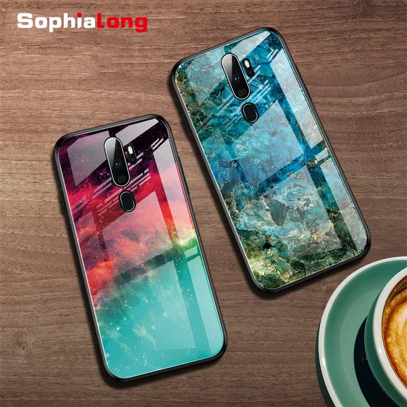 Чехлы с закаленным стеклом для OPPO A9 A5 2020 A11 A11X крышка полный защитный кожух Realme 5 Pro