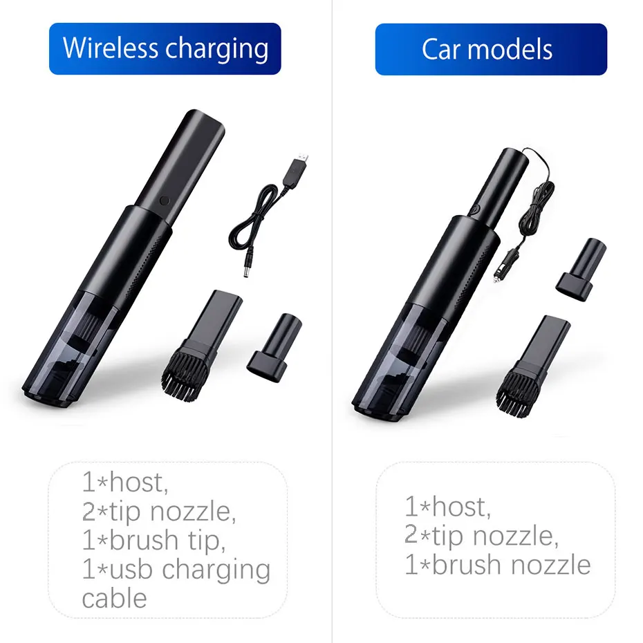 

Wireless car vacuum cleaner portable with handheld vacuum cleaner car household dual-use 6000pa 120W strong suction mini cleaner