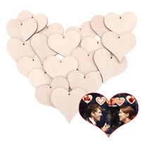 10 150mm natural heart wood slices diy wooden ornaments unfinished wooden heart embellishments for valentines day wedding
