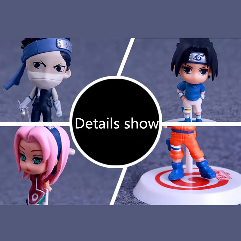 Экшн фигурки аниме 6 шт./лот Коллекционные детские игрушки Zabuza Haku Kakashi Sasuke Серия