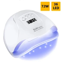 72w uv led nail lamp with 36 pcs leds for curing all gel nail polish auto sensor nail dryer lamp manicure tools for gel varnish