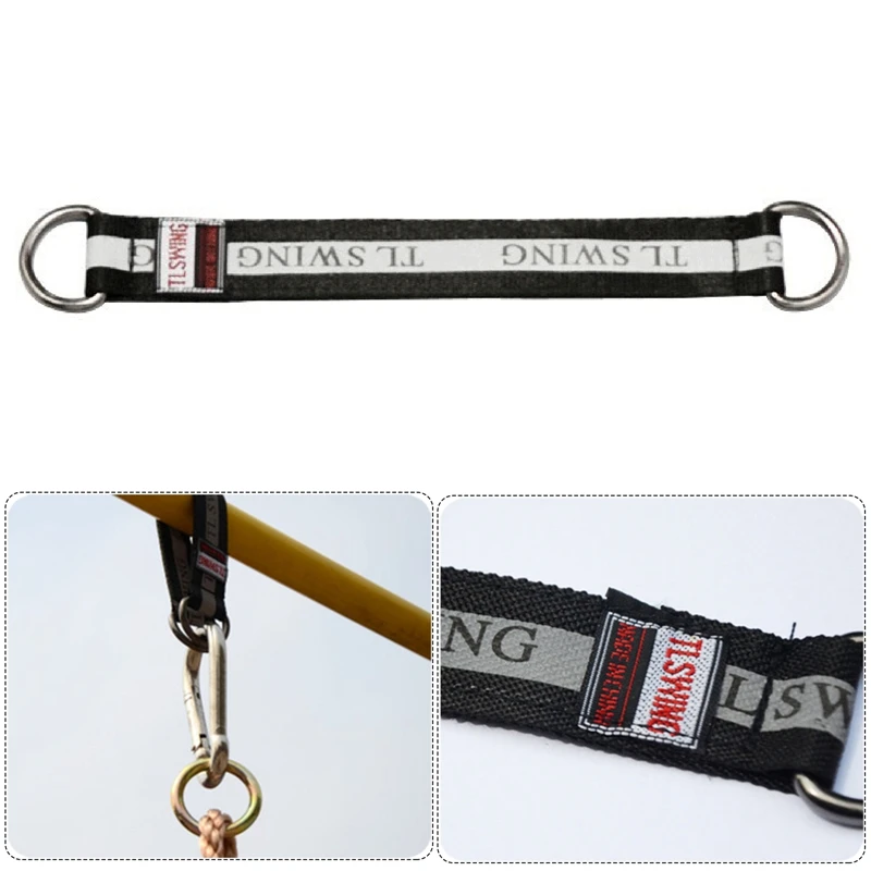 

23cm Hanging Horizontal Bar Snap Hook Carabiner Indoor Sports Fitness Equipment Connector Strap Set Hammock Swing Seat