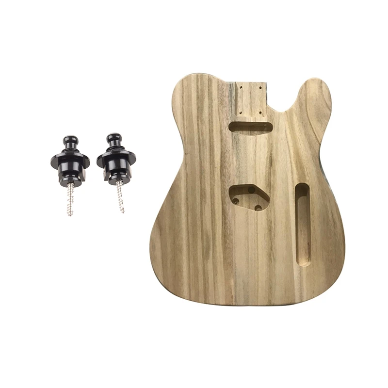 A Pair Of Guitar Strap Locks Black with Hollowed Sanding Unfinished Handcraft Electric Bass Wood Body Barrel | Спорт и развлечения