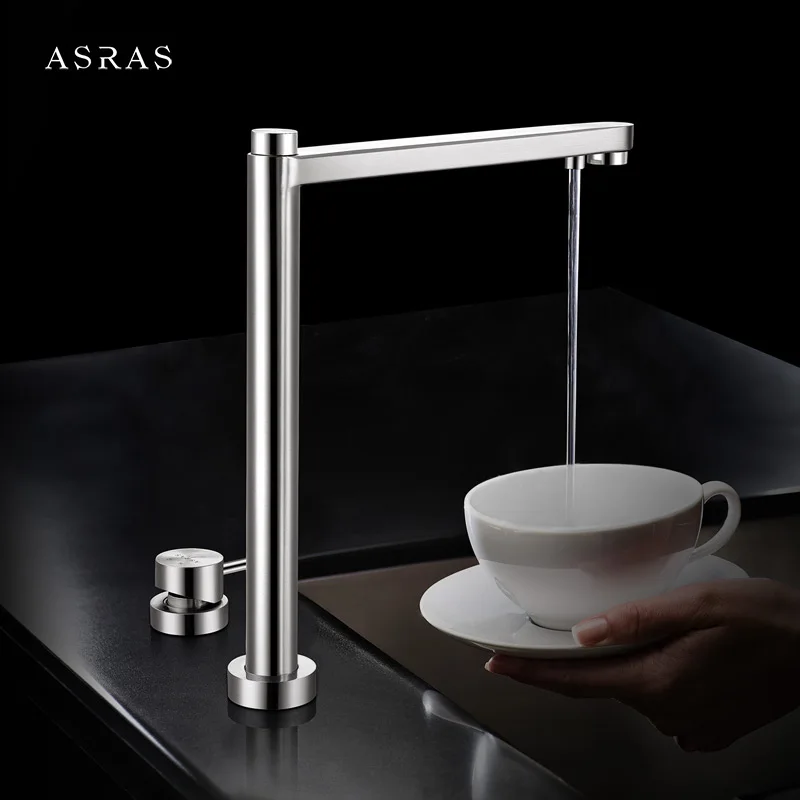 

Asras AS-3060/3061 304 Stainless Steel Telesscopic Kitchen Faucet Hot Cold Filtered Water Mixer Tap Single Handle Free Shipping