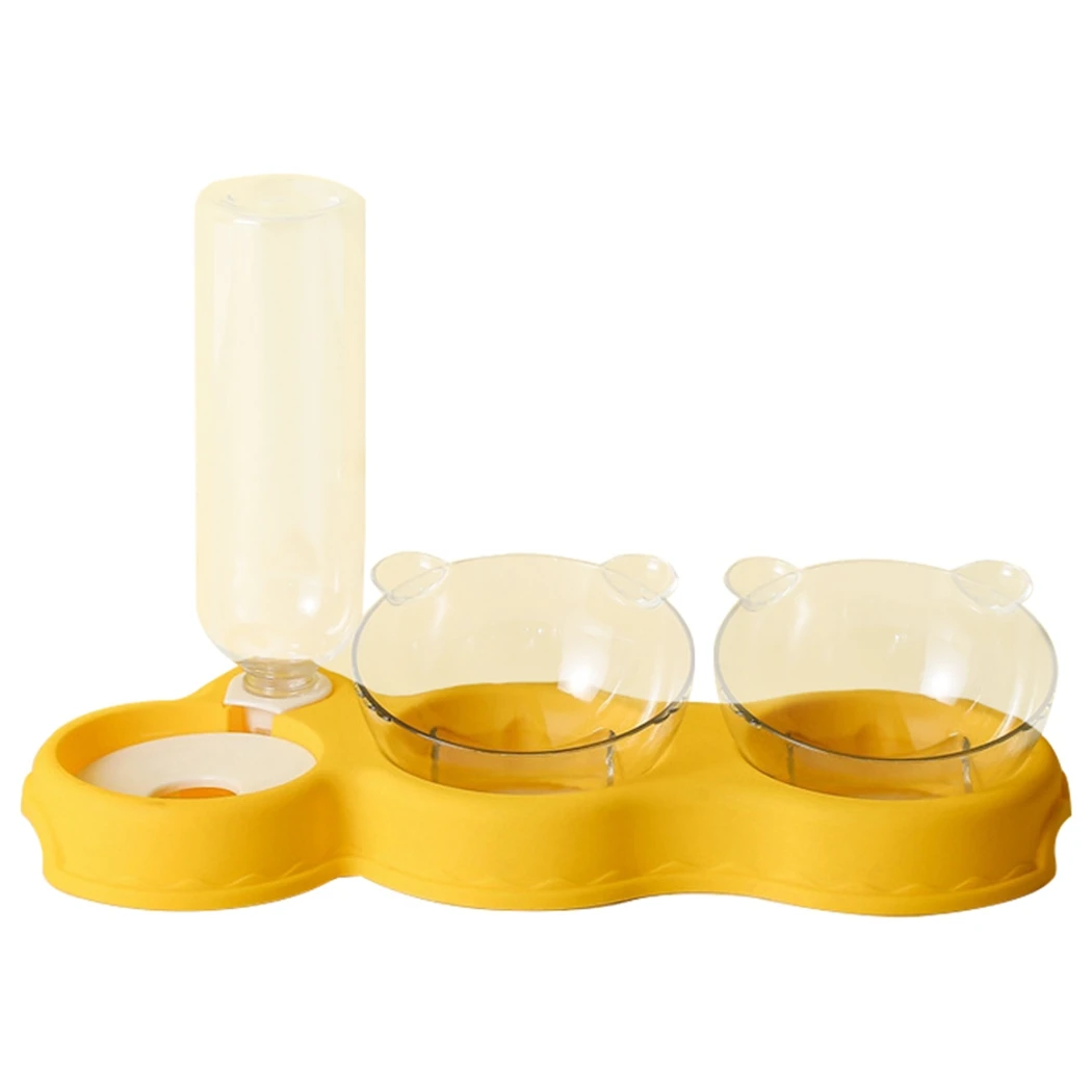 

Миска для кошек, двойная Автоматическая миска для корма, защита шеи и других питомцев