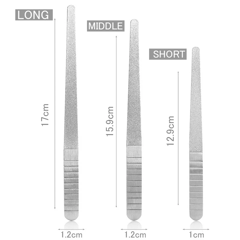 Пилка для ногтей из нержавеющей стали профессиональная двухсторонняя скраб
