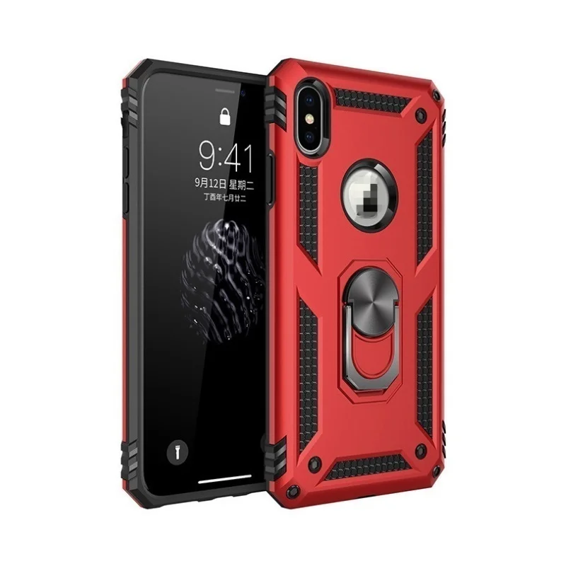 Чехол для телефона iPhone 7/8/7 p/8 p/6s/6 Plus XR XS защитный чехол чехол-подставка красный