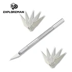 Металлический инструмент #11, набор аксессуаров, Нескользящие лезвия, стальной гравировальный нож, ручные инструменты для ремонта