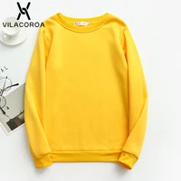 19 color oversized korean women hoodies yellow round neck long sleeve pullover kpop hoodie gothic women sweatshirts streetwear