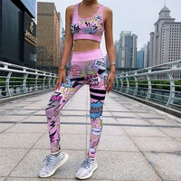 2 piece yoga set sports bra and leggings jogging women gym set clothes seamless workout sports tights women fitness sports suit