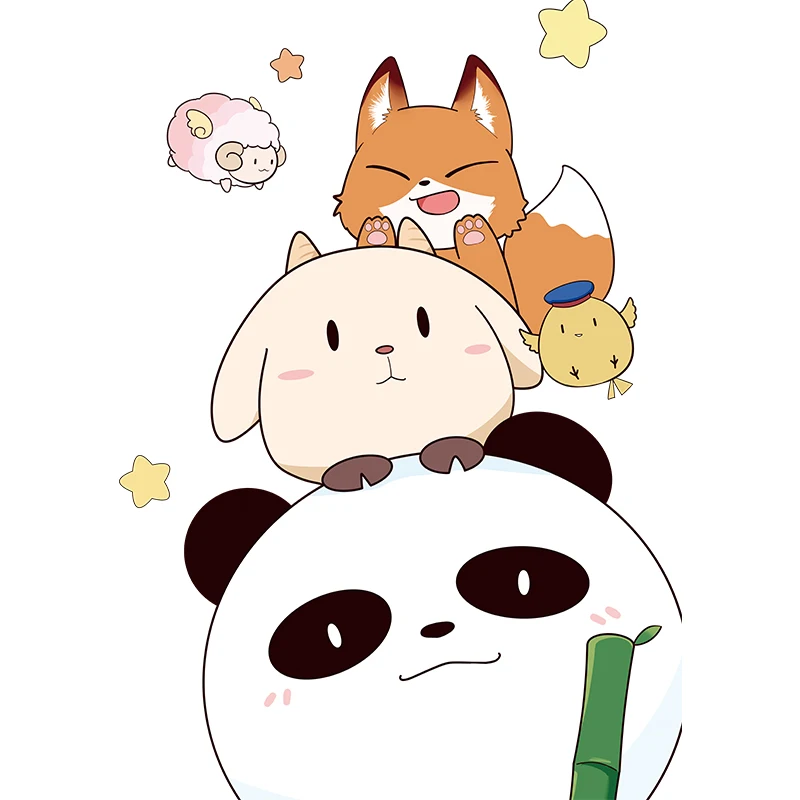 

Cartoon Wall Stickers Home Decor Bedroom Decal Animals Sticker for Kids Rooms Living Room Wall Decoration Self-adhesive Mural