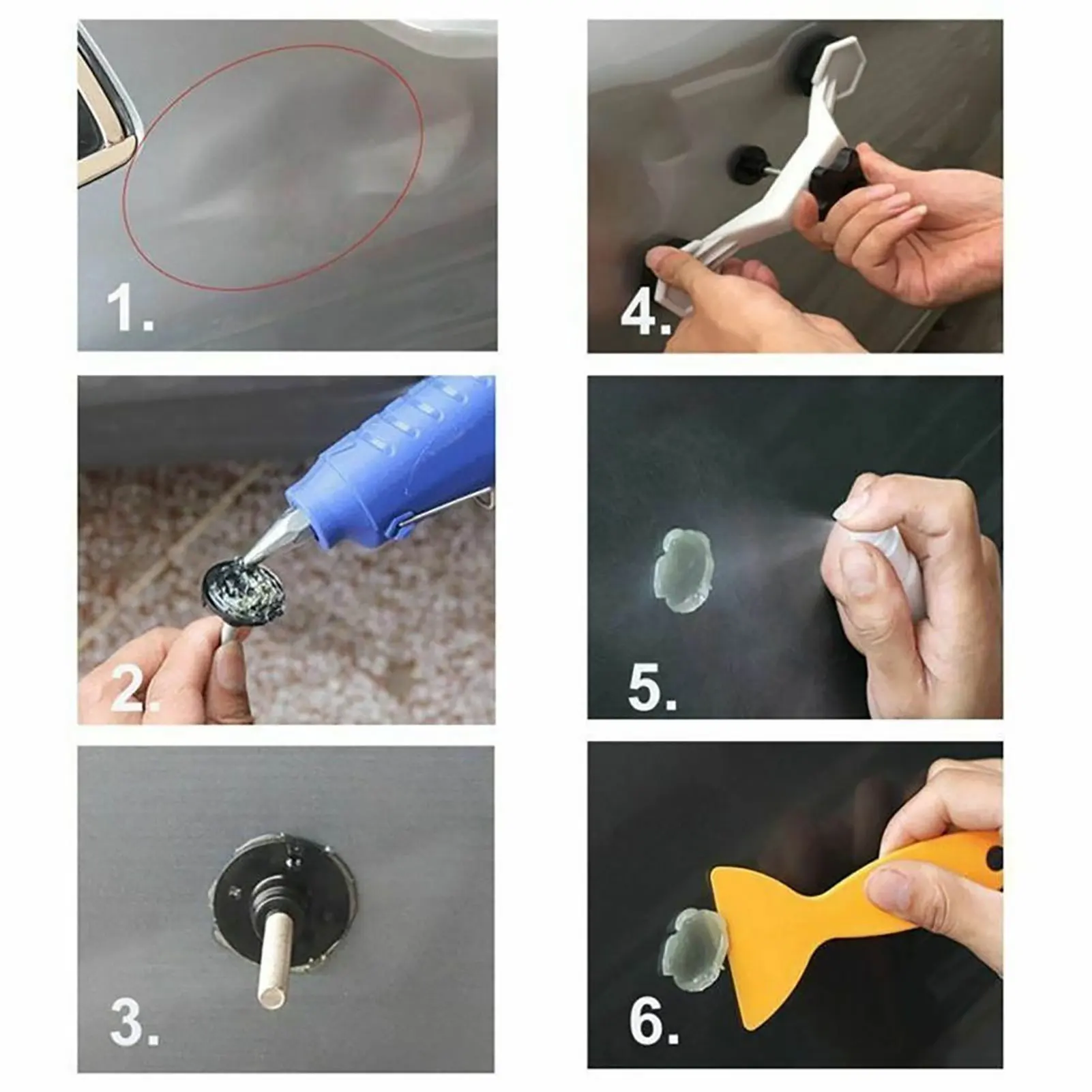 

Car Dent Repair Tool Set Hand Tool Set Pulling Bridge Dent Removal Puller Car Repair Tool Dent Removal Tabs Removal Kits