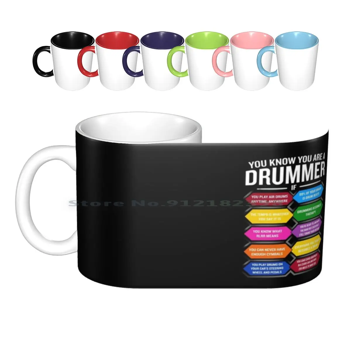 

You're A Drummer If Funny Drum Quote Top 10 Signs Ceramic Mugs Coffee Cups Milk Tea Mug Drummer Youre A Drummer Drumming Drums